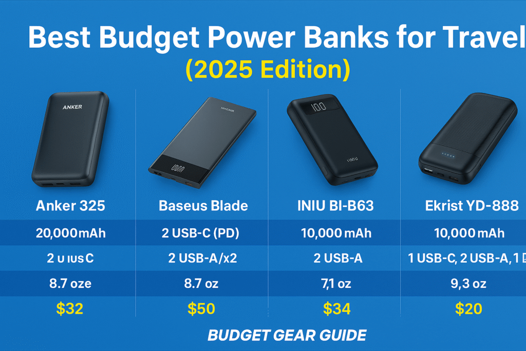 List of Best Budget Power Banks for Travel 2025